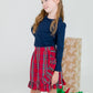 Girls Tis The Season Plaid Ruffle Wrap Skirt