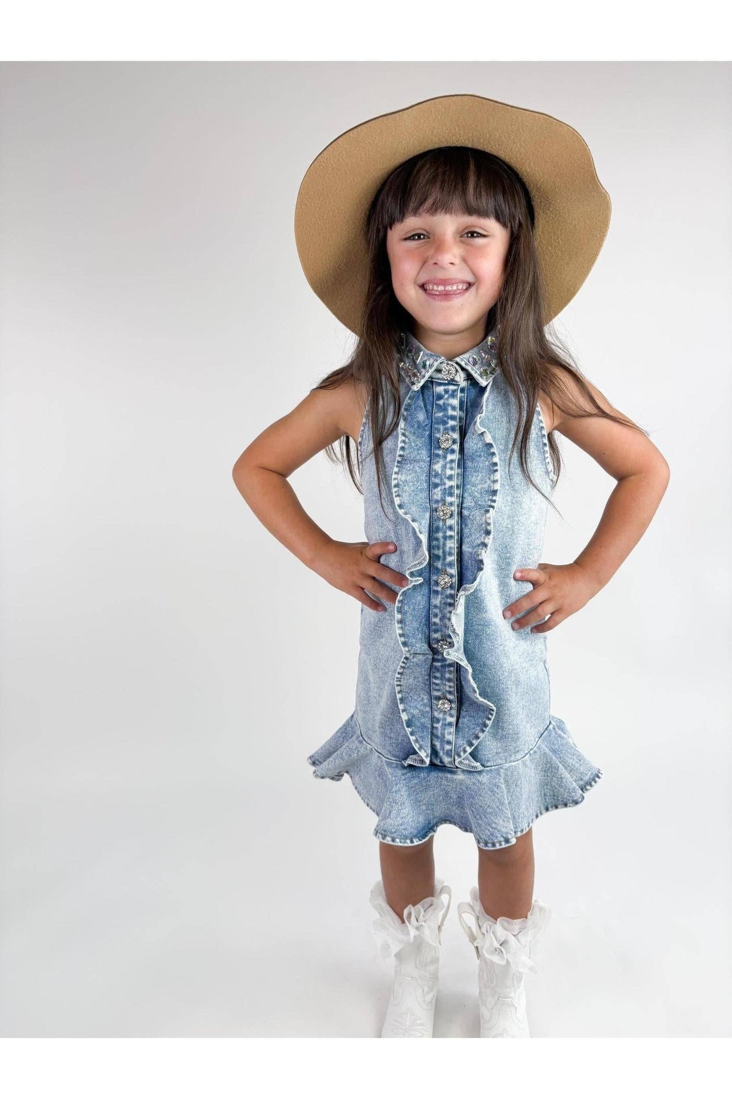 Ruffle Gem Denim