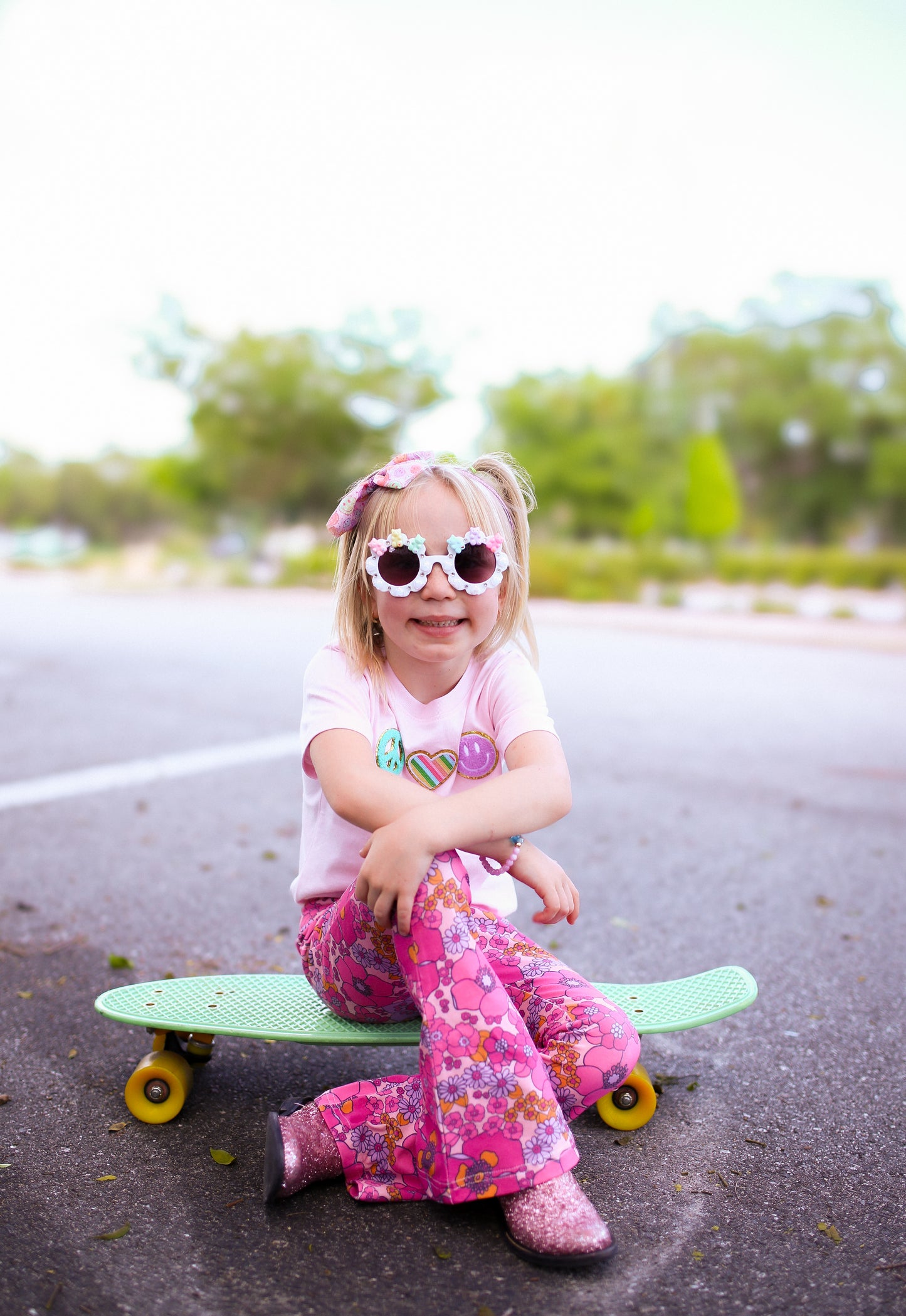 Peace, Love, Smile Short Sleeve T-Shirt - Kids Spring Tee