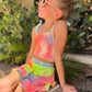 Simply Soft Asymmetrical Ruffle Skort - Neon Sherbet Tie Dye