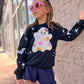 Embellished Ghost Halloween Crewneck