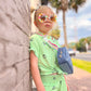 Simply Soft Smocked Short - Washed Neon Lime Emojis