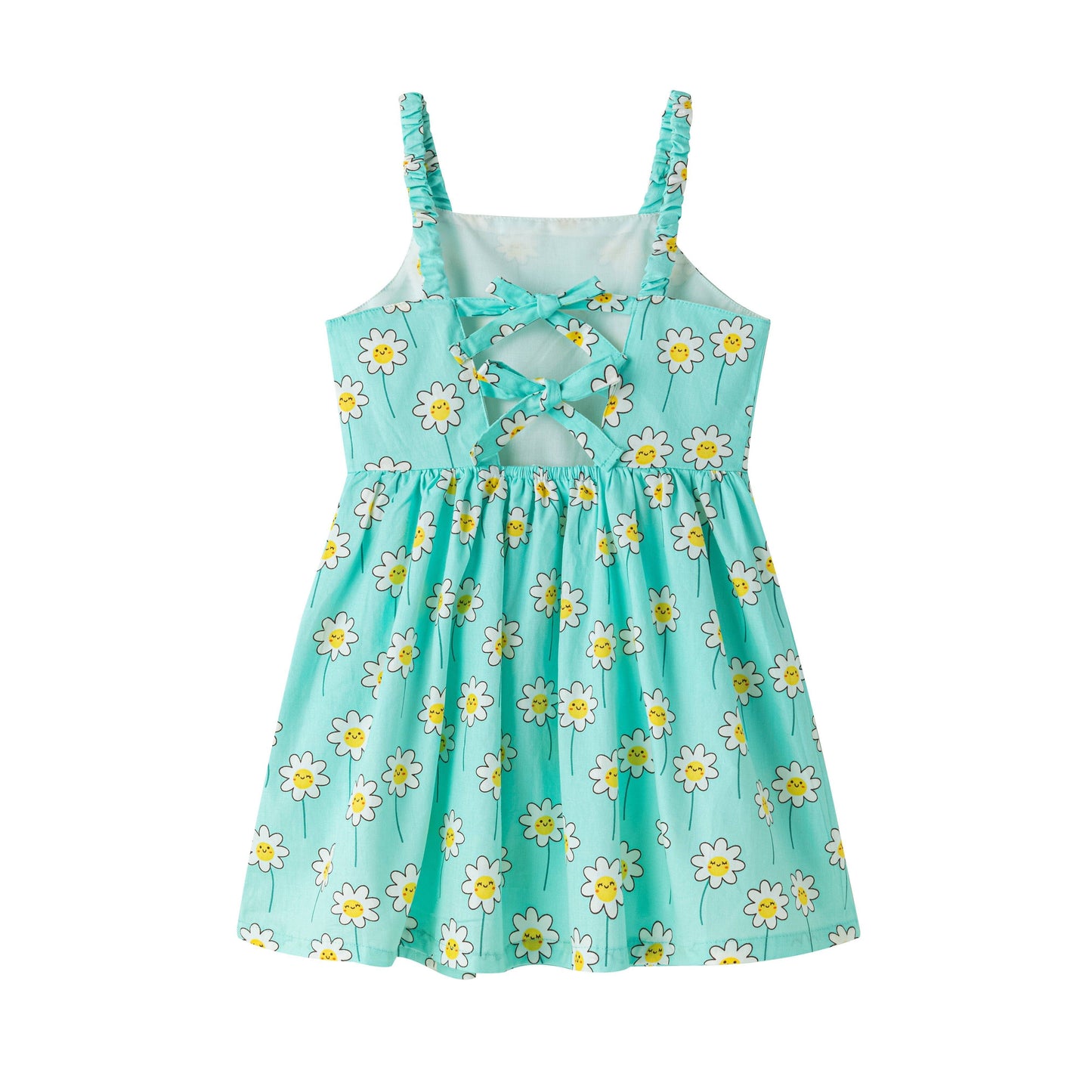 Blue dress with smiling daises