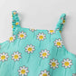Blue dress with smiling daises