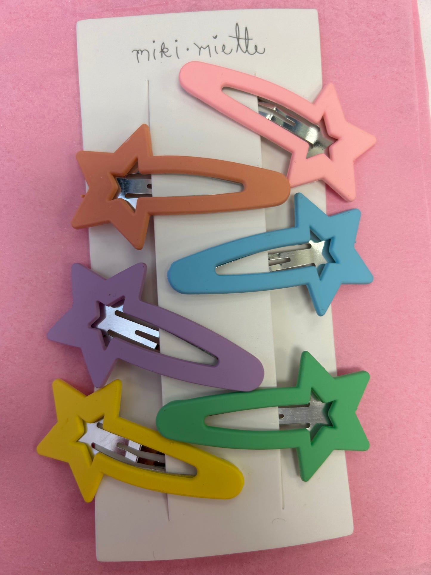 Comet Rainbow Solid Clip 6pc