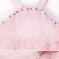 Halter Neck Pearl Tiered Tulle Dress in Light Pink