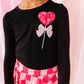 Lollipop Heart | Black Bamboo Long Sleeve