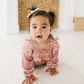 Hayley Romper in Crushed Blush Velvet | Baby | Fall | Winter
