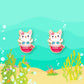 Bunny Mermaid Cutie Stud Earrings