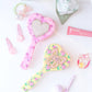 Bow Floral Heart Hairbrush