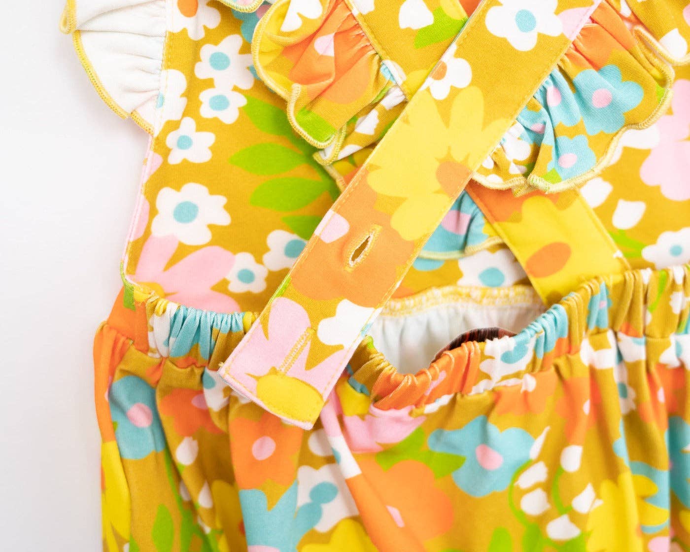 Sixties Summer Floral Pinafore Baby Romper - Baby Clothes