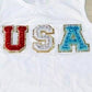 Girls USA Patched Tank & Ruffle Sequins Skirt Set