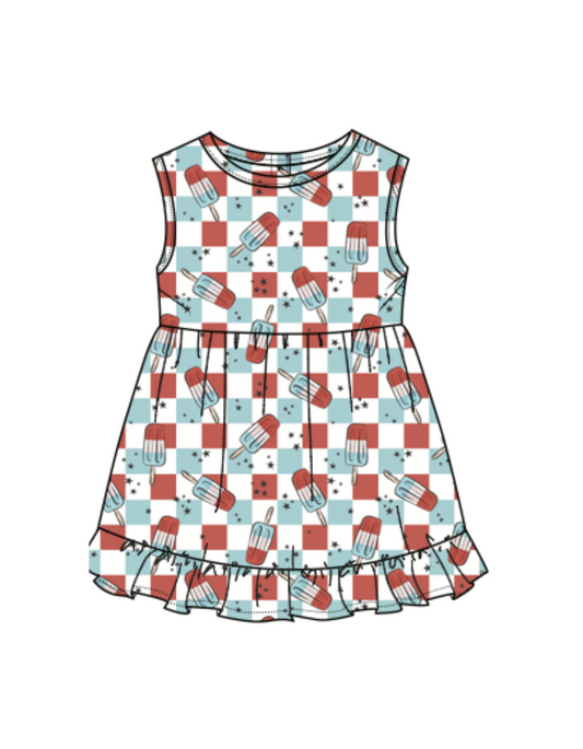 4th Of July Ruffle Dress