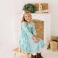 Gwendolyn Dress in Crushed Mint Velvet | girls | fall | wint