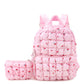 Quilted Scrunchies Cherry Printed Mini Backpack with Coin Purse