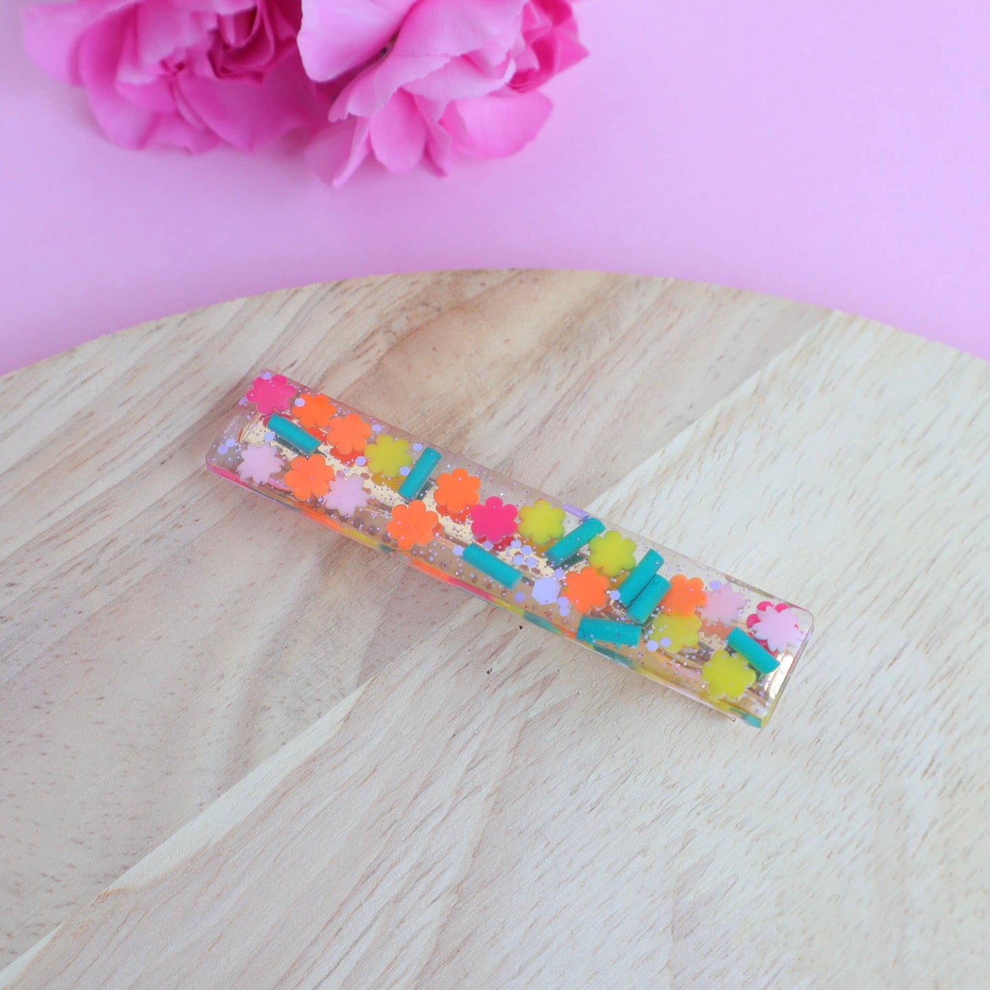 Flower Shop Resin Hair Clips