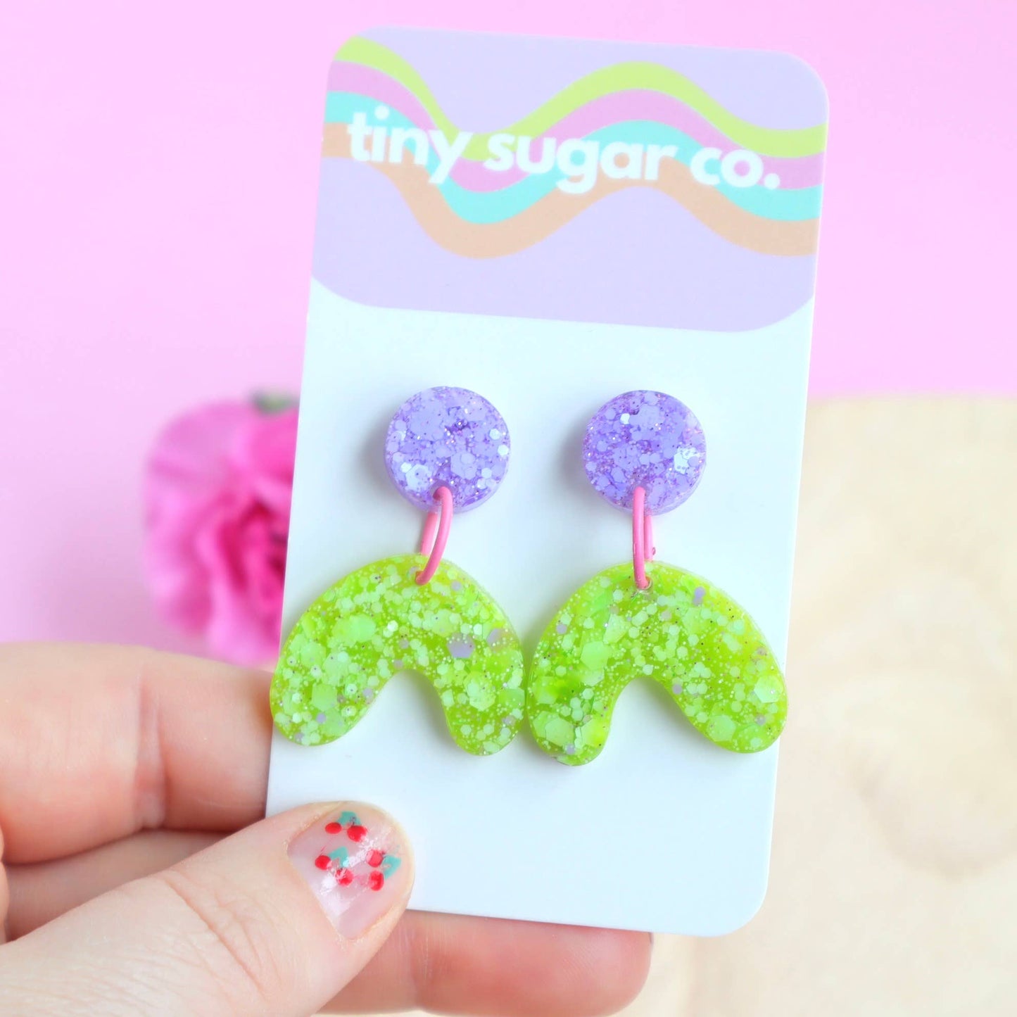 Spring Seedlings Resin Drop Earrings