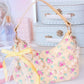 Floral Mini Hobo pearl crossbody