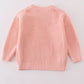 Pink floral hand-embroidery jumper sweater