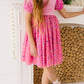 Diana Puff Dress in Bubblegum Confetti | Girls Luxury Dress