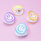 Small Emoji Smiley Face Hair Claw Clips - 4 Pack