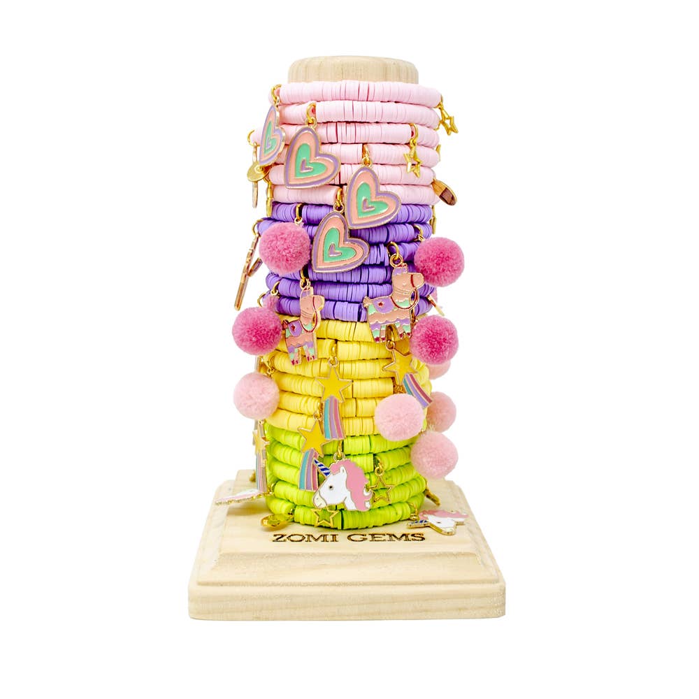 Bright Pom Pom Bracelet Tower