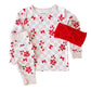 Christmas Bamboo Kids Two Piece Set | Bows & Candy Cane