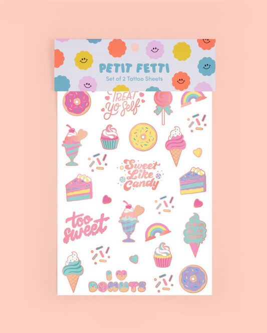 Candy Foil Kids Temporary Tattoos, Birthday Party Favor