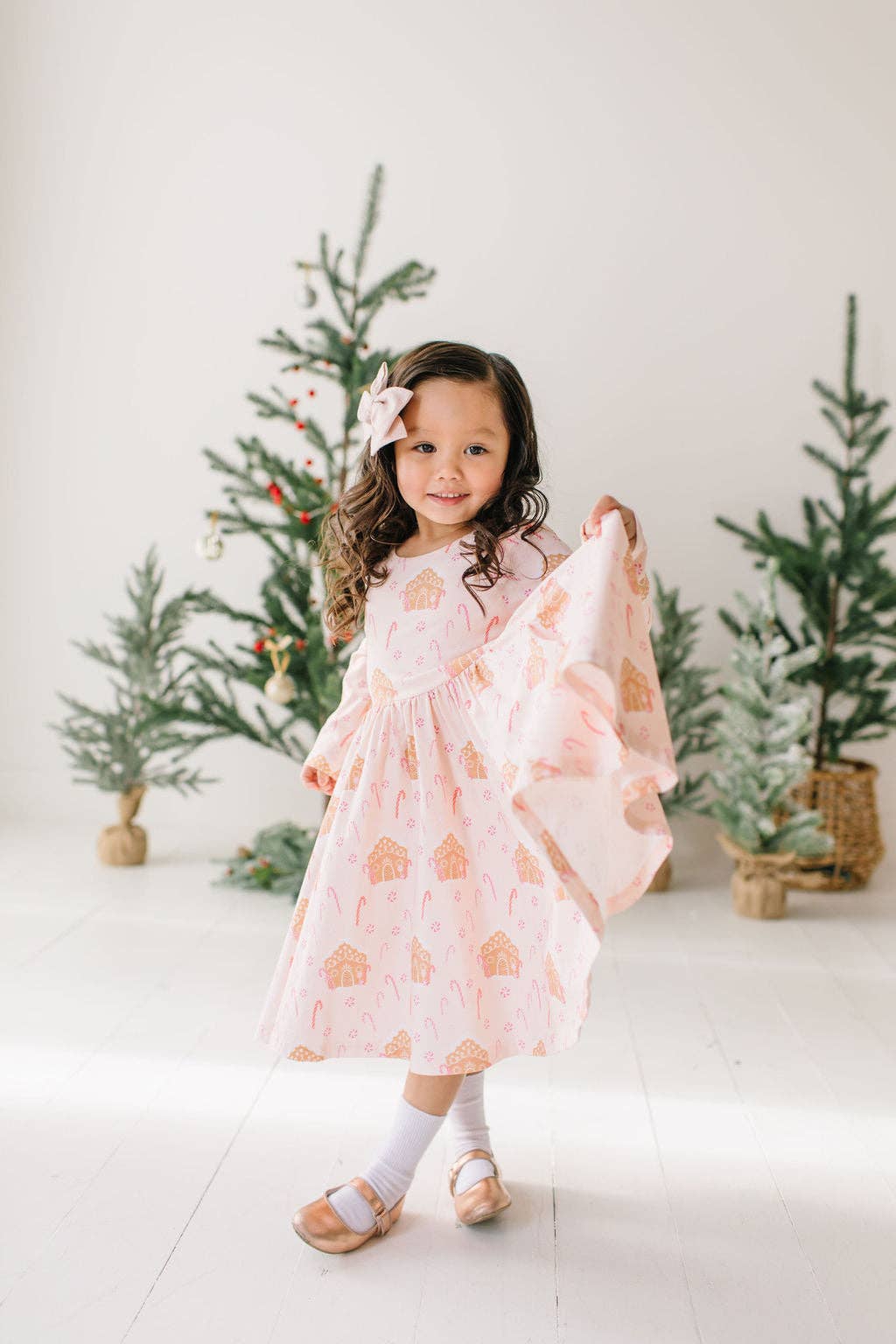 Gwendolyn Dress in Gingerbread | girls Christmas Dress