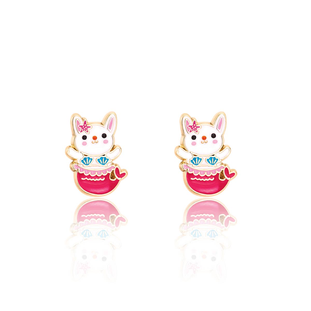 Bunny Mermaid Cutie Stud Earrings