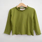Lettuce Hem Girls Long Sleeve Solid Shirt