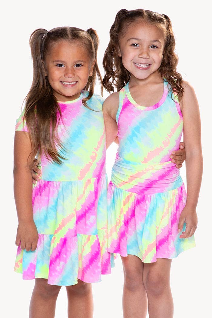 Racerback Tank & Shirred Waist Skort - Rainbow Sherbet Batik