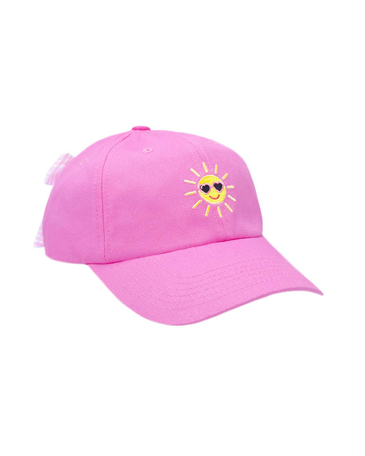 Sun Love Bow Baseball Hat (Tween Girls)