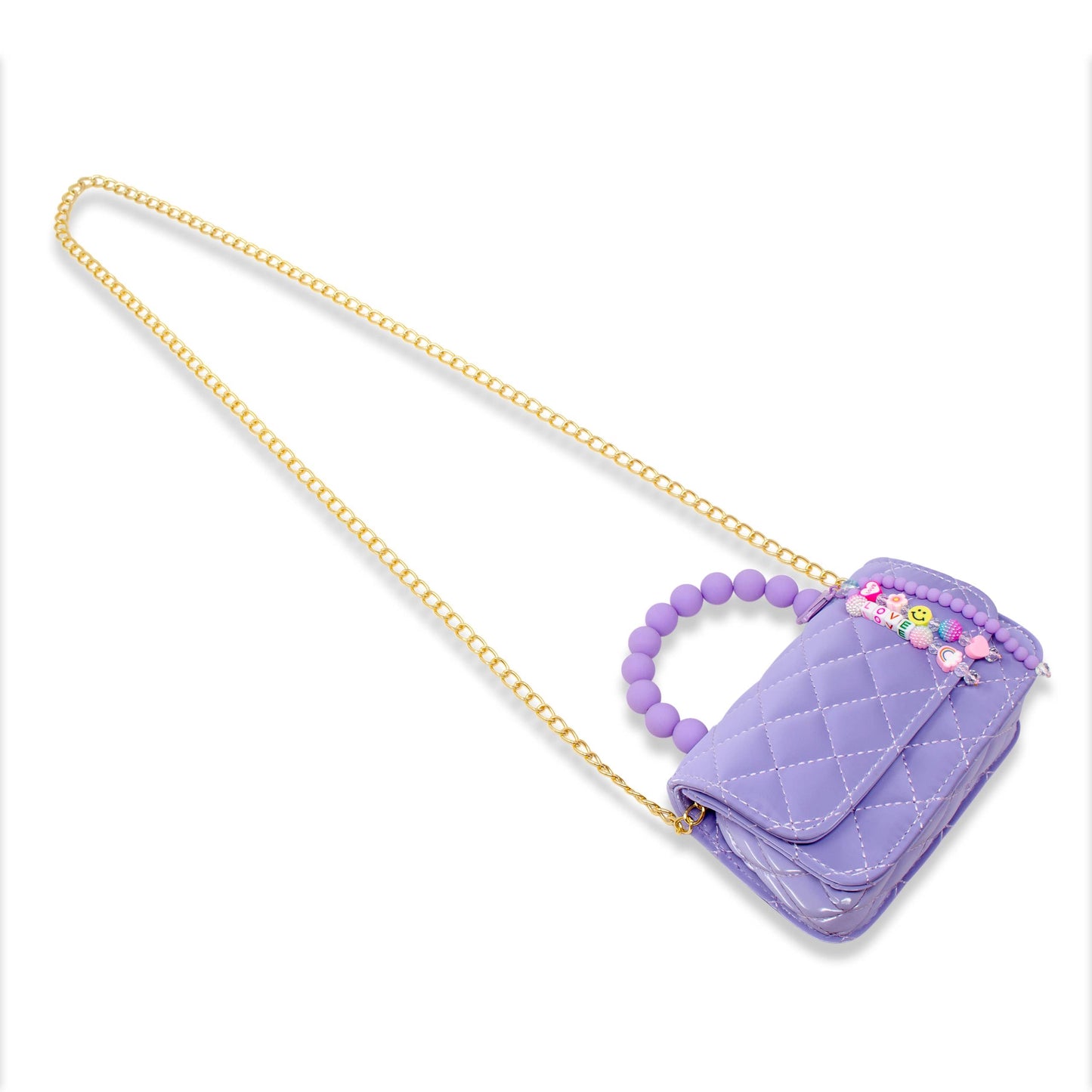 Pearl Handle Message Charm Bag