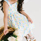 Valerie Twirl Dress in Marshmallow Bunny