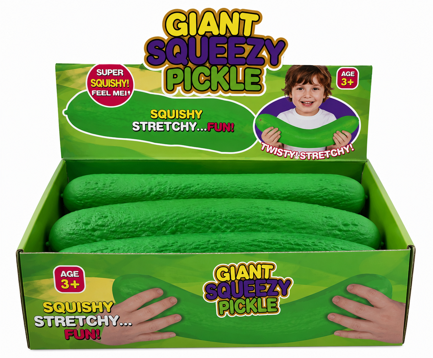 Giant Squeezy Squishy Pickle 🥒- Jumbo Sensory Toy