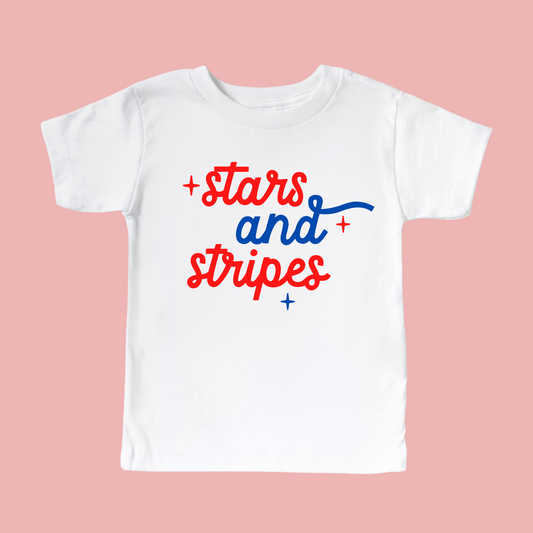 Stars and Stripes Toddler and Youth 4th of July Shirt
