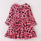 Halloween Pink Skull Print Girl Twirl Dress