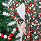 Holiday Floral Christmas Twirl Dress for Girls, Bamboo Christmas Dresses, Holiday Outfits for Kids