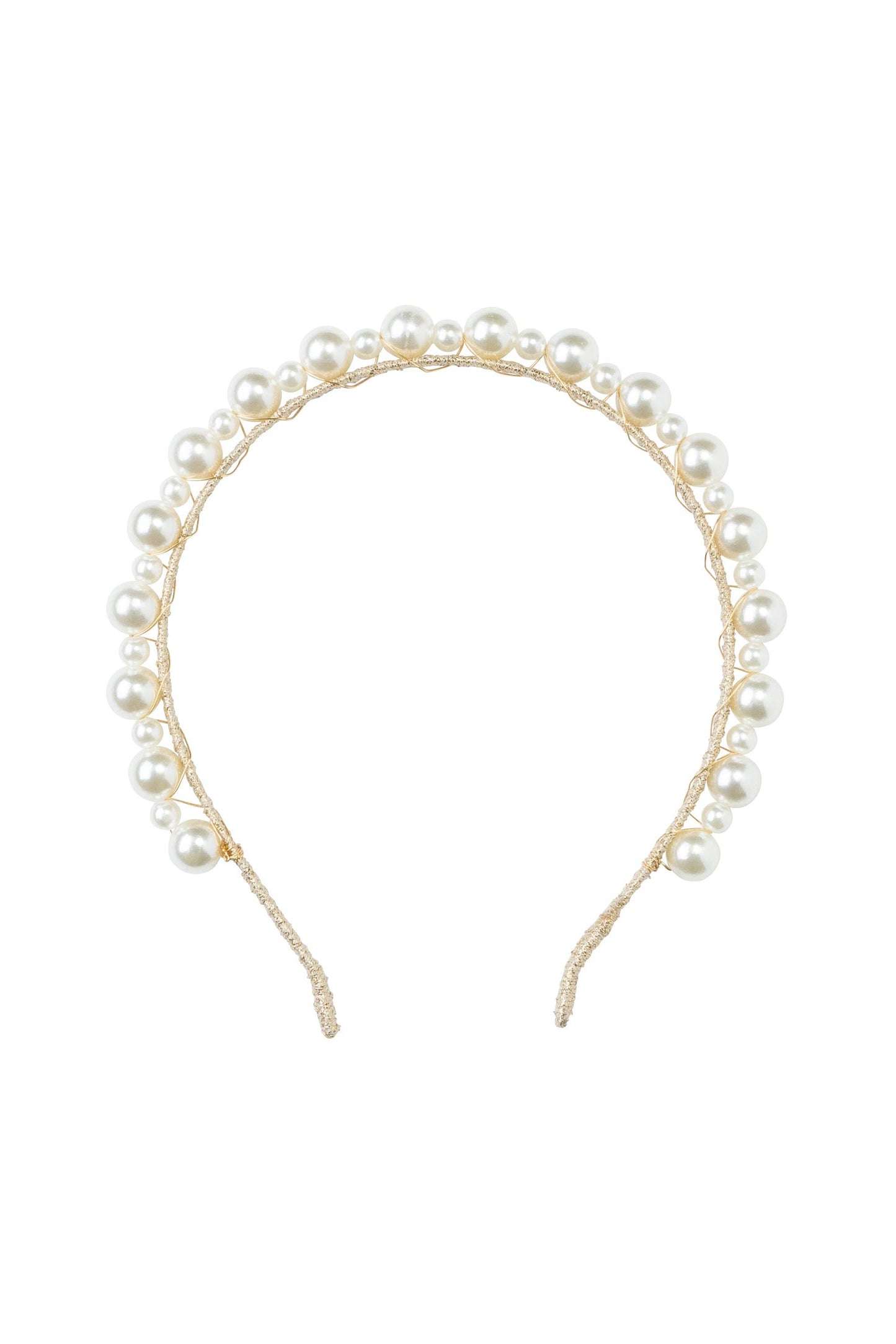 Gold pearl headband