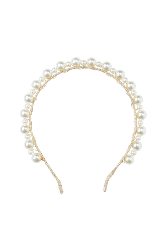 Gold pearl headband