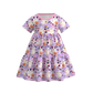 Halloween Print button layered ruffle dress