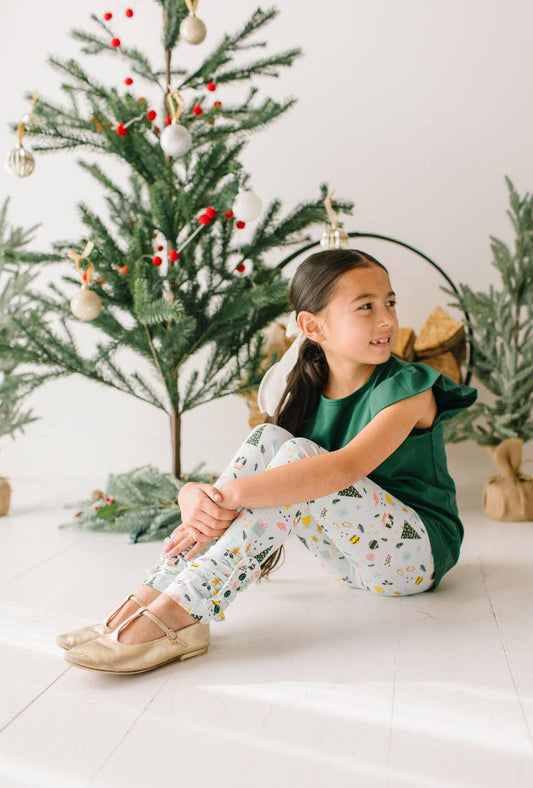 Leggings in Festive Scenes | girls clothing | tween | holiday | christmas