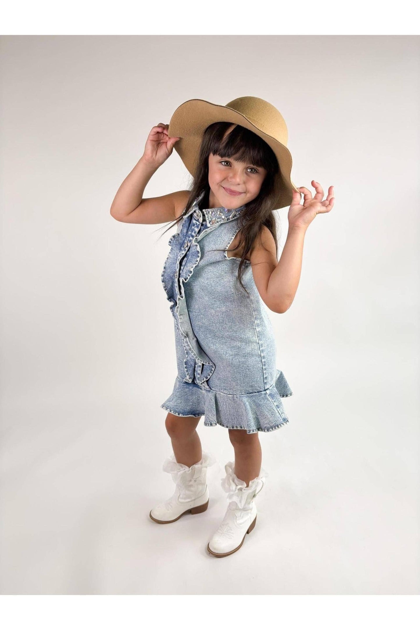 Ruffle Gem Denim