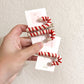 Candy Cane Felt Shape Hair Clip