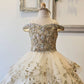 Detachable Train With Stones and Gems Mini Quince Dress