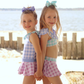 Periwinkle Gingham Ruffle Skirted Bikini