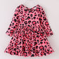 Halloween Pink Skull Print Girl Twirl Dress