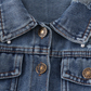 Girl pearl denim jacket