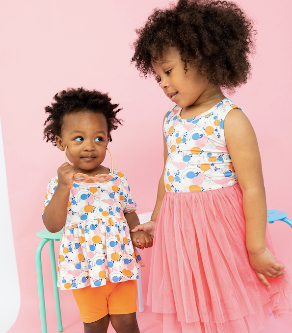Kids + Baby Tulle Tutu Dress - Clementine Fruit Summer Dress